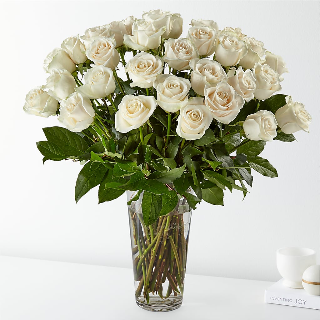 Long Stem White Rose Bouquet – Print A Bunch Florists, Orleans ON