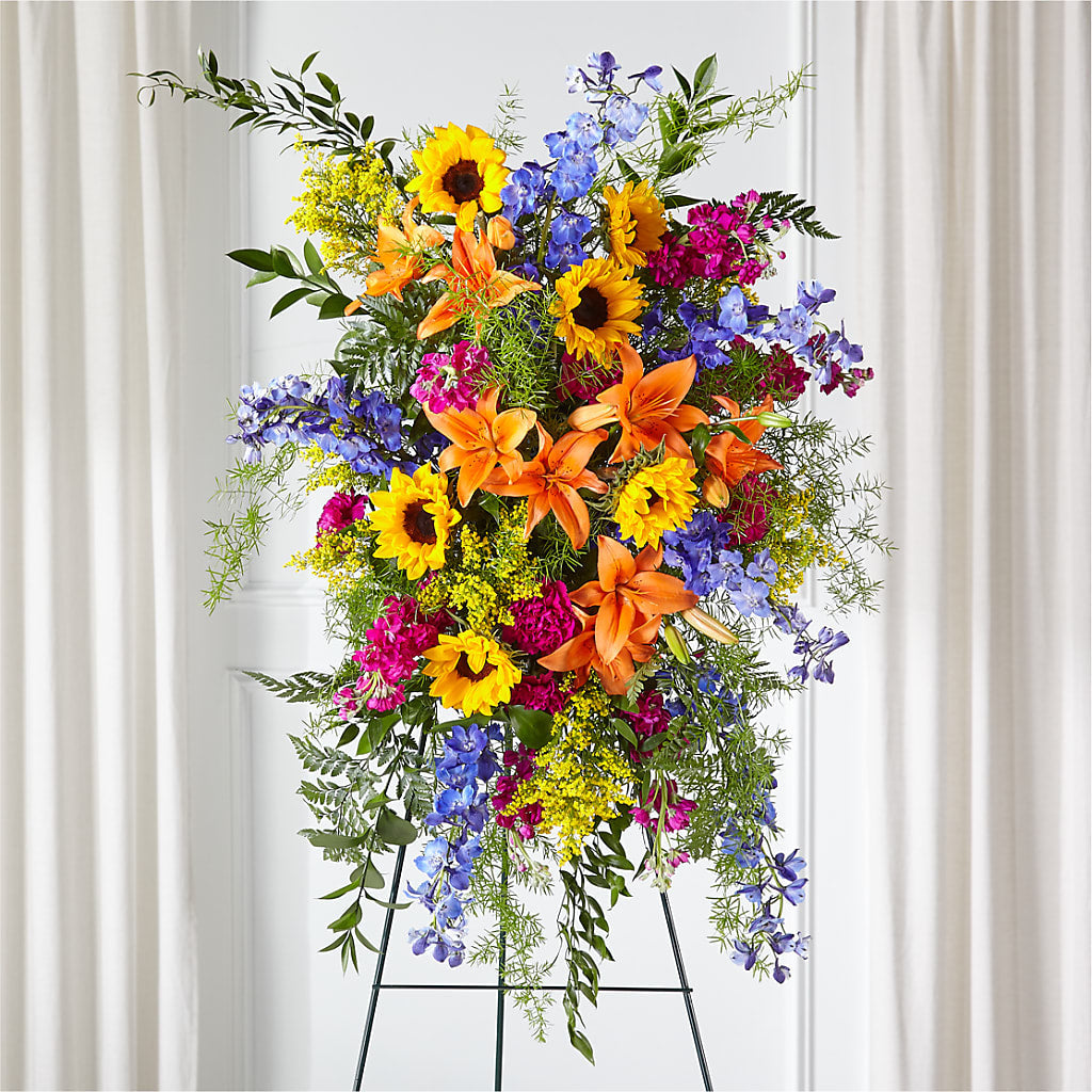 Sunlit Memories Standing Spray (Standard) – Print A Bunch Florists, Orleans ON