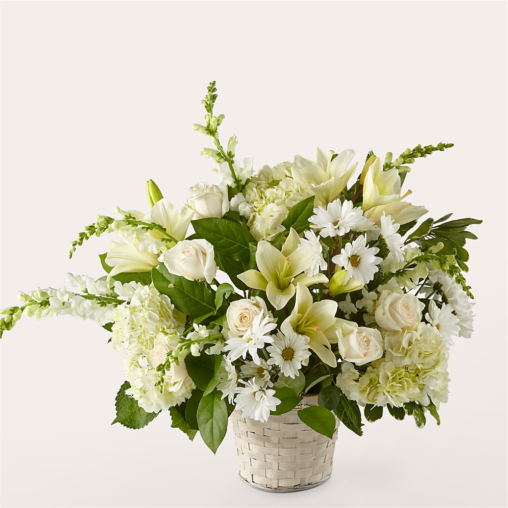 Ivory Elegance Floral Basket – Print A Bunch Florists, Orleans ON