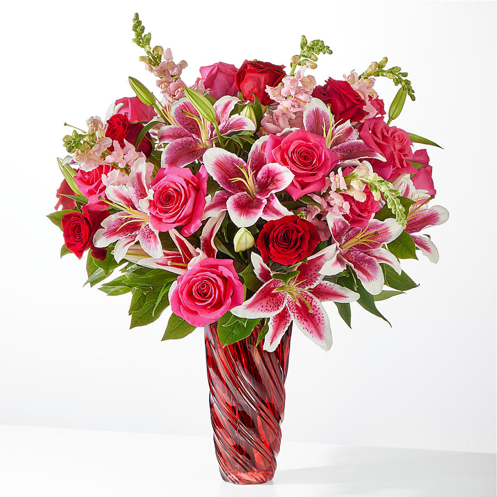 Always You Bouquet with Luxe Swirl Vase – Print A Bunch Florists, Orleans ON