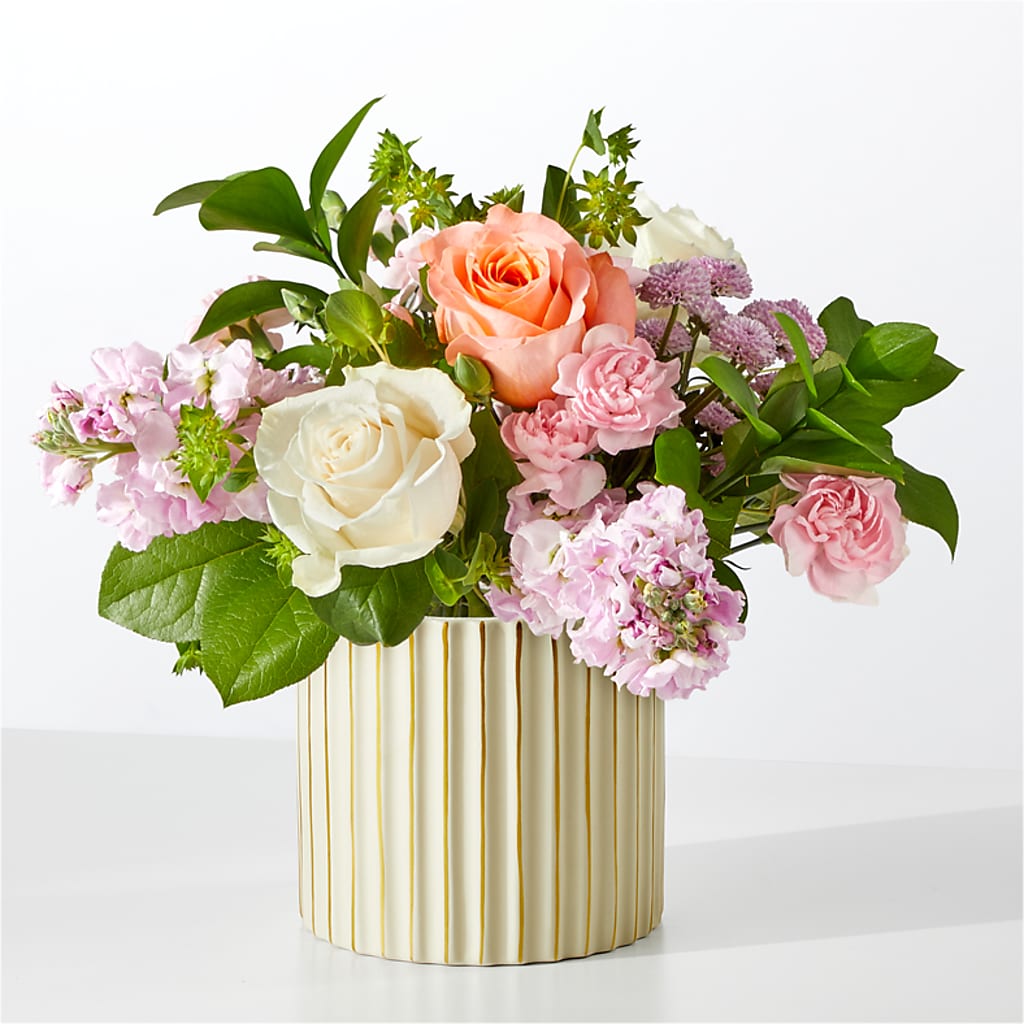 French Market Bouquet with Ivory Vase – Print A Bunch Florists, Orleans ON