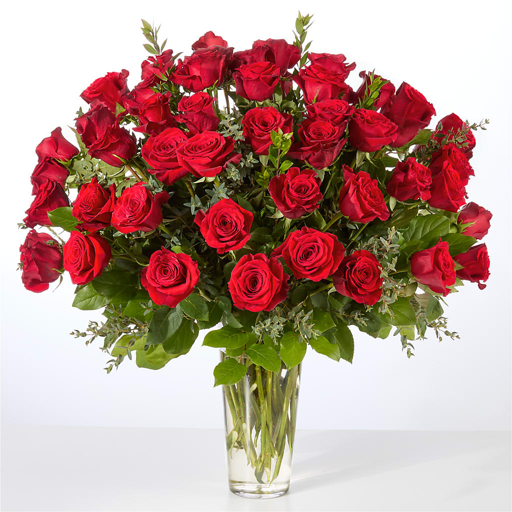 Forever Yours Fifty Stem Red Rose Bouquet – Print A Bunch Florists, Orleans ON