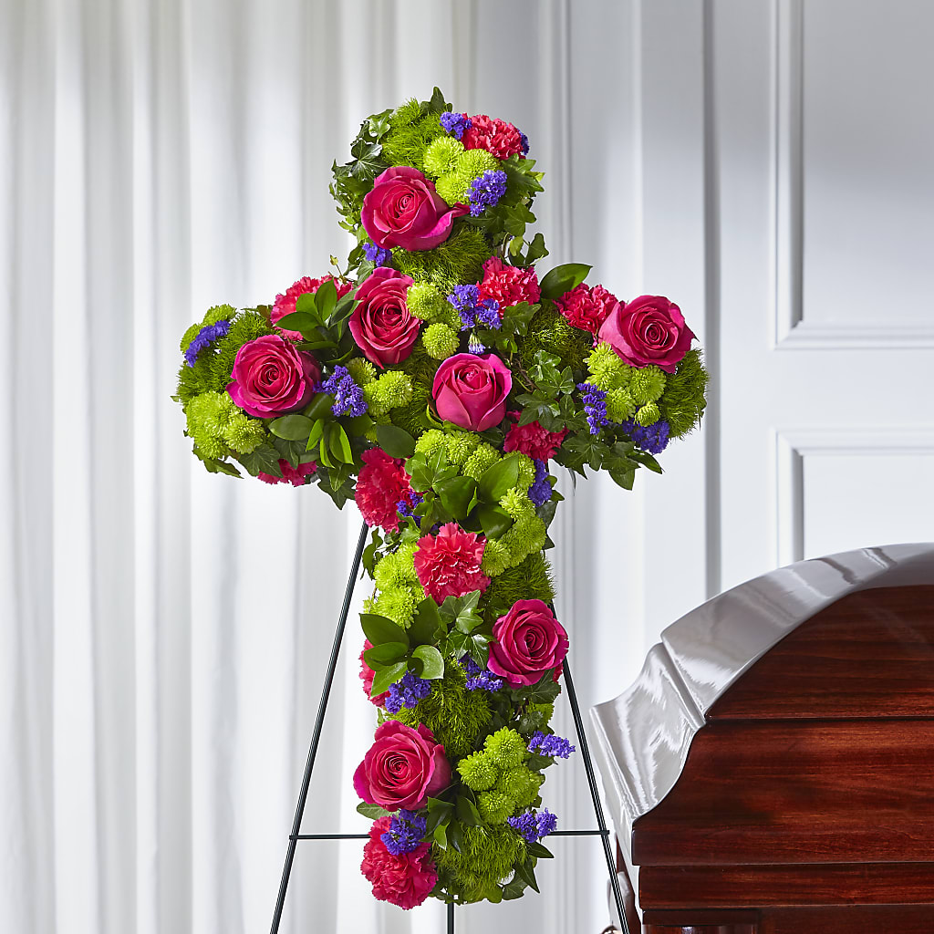 Tribute Rose Floral Cross –  Print A Bunch Florists, Orleans ON