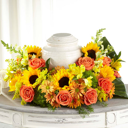 Faithful Sunflower Cremation Adornment –  Print A Bunch Florists, Orleans ON