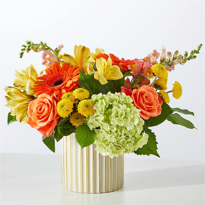 Autumn Sunshine Bouquet with Ivory Vase –  Print A Bunch Florists, Orleans ON