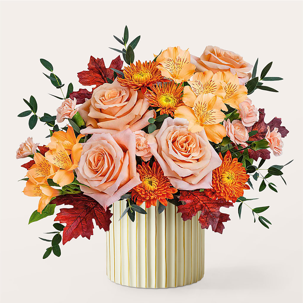 Spiced Latte Bouquet with Ivory Vase –  Print A Bunch Florists, Orleans ON