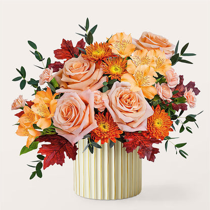 Spiced Latte Bouquet with Ivory Vase –  Print A Bunch Florists, Orleans ON